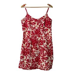 Vtg Old Navy Y2k Babydoll Dress Sz 12 Ditsy Floral Side Zip Mini BloomCore